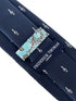 navy dark blue tie with treble clef  design
